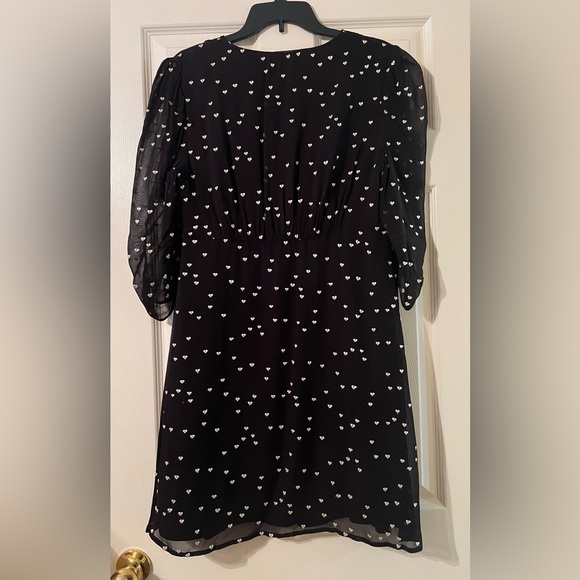 AllSaints Malie Hearts Embroidered Dress in Black Size L - Picture 4 of 7